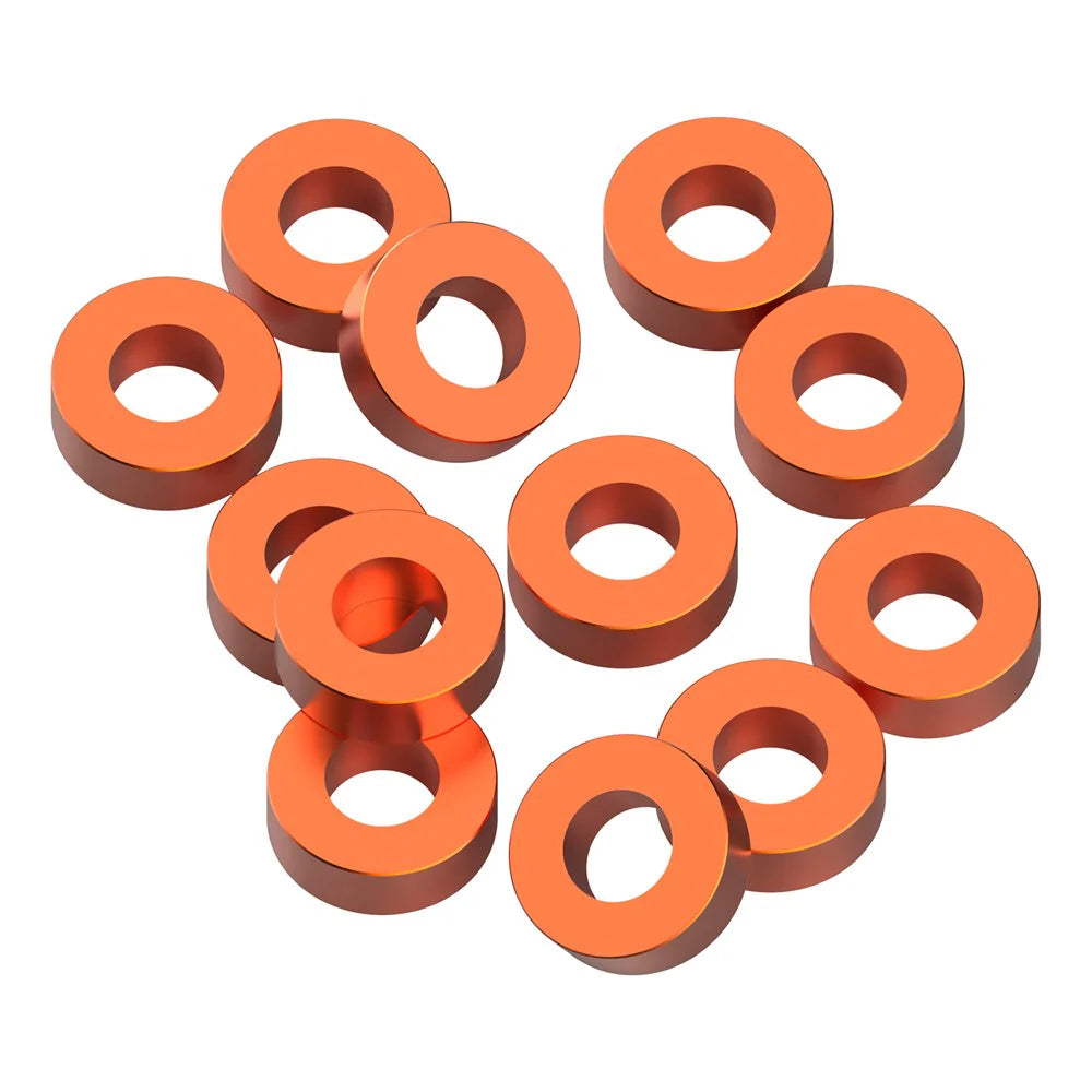 1up Racing Precision Aluminum Shims - 3x6x1mm - Orange (12)