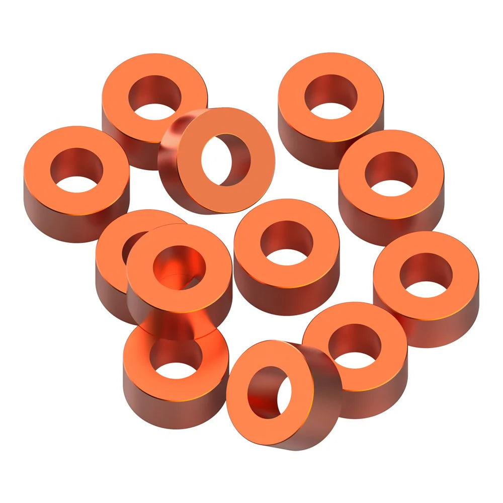 1up Racing Precision Aluminum Shims - 3x6x3mm - Orange (12)