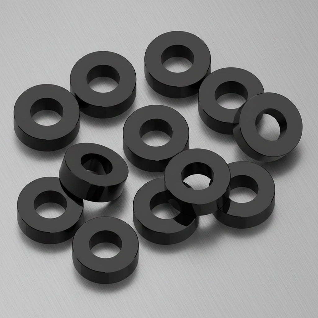 1up Racing Precision Aluminum Shims - 3x6x2mm - Black (12)