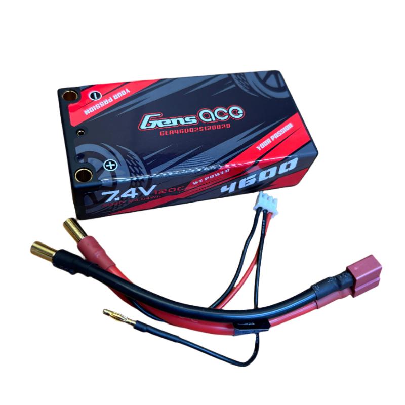 Gens Ace 4600mAh 2S HV 7.6v 120C Shorty with 5mm, Plug 190g