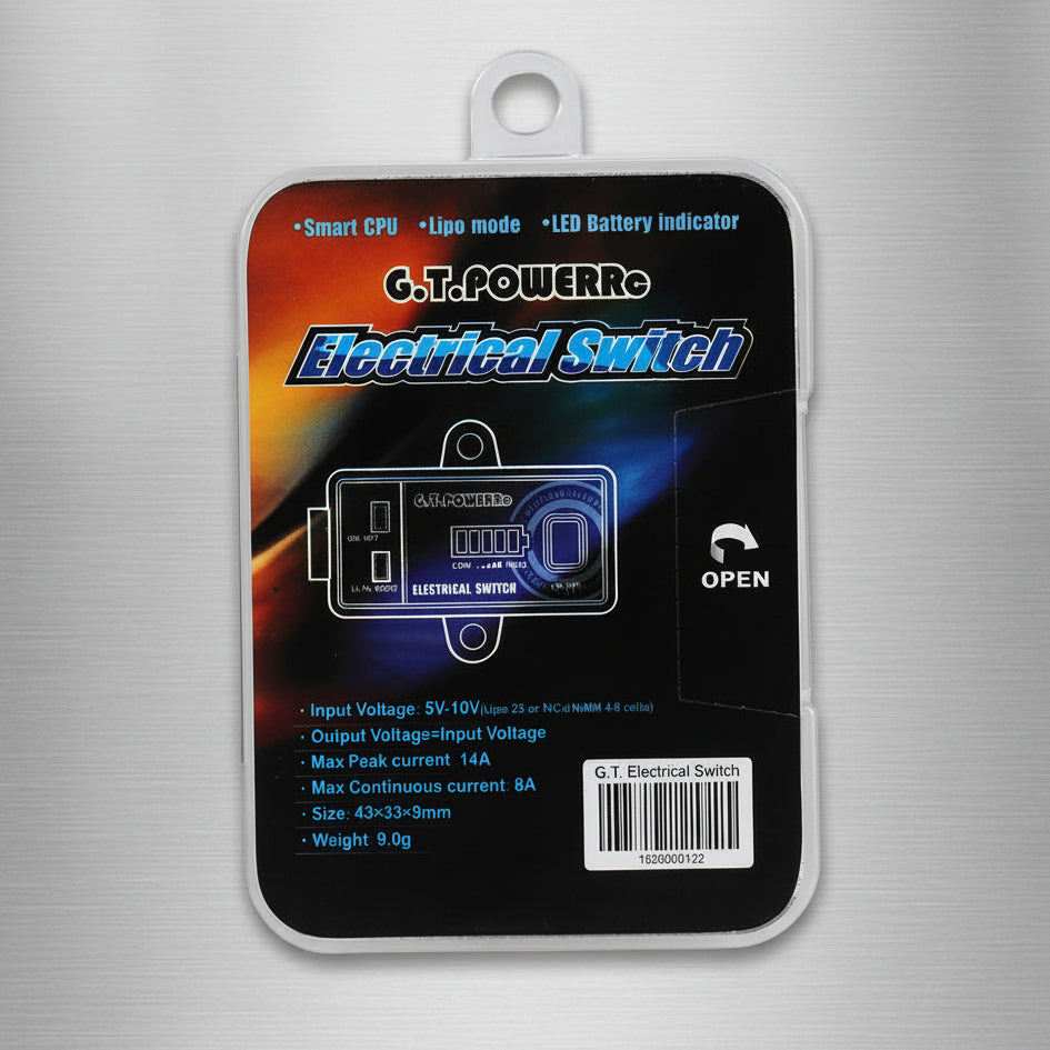 Electronic Switch w/LED, Peak current 14A, continous 8A, by GT Power