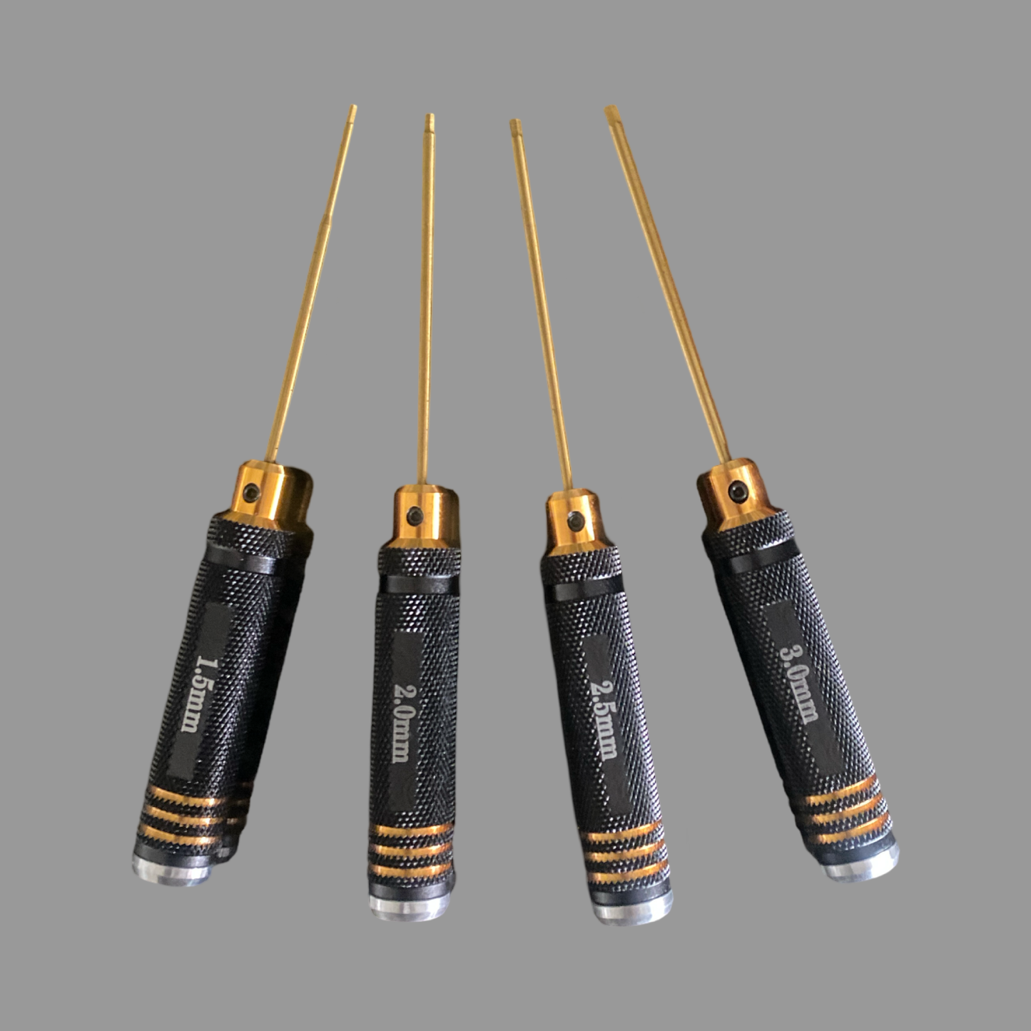 Hex Driver Set Gold 1.5-2.0-2.5-3.0mm