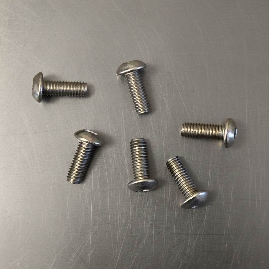 Titanium Roundhead Screws 3x8 (6)