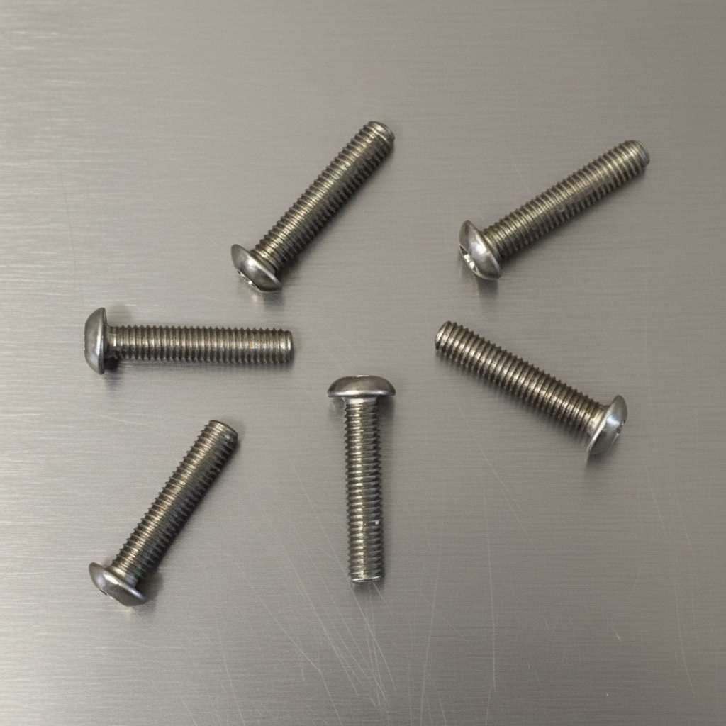 Titanium Roundhead Screws 3x15 (6)