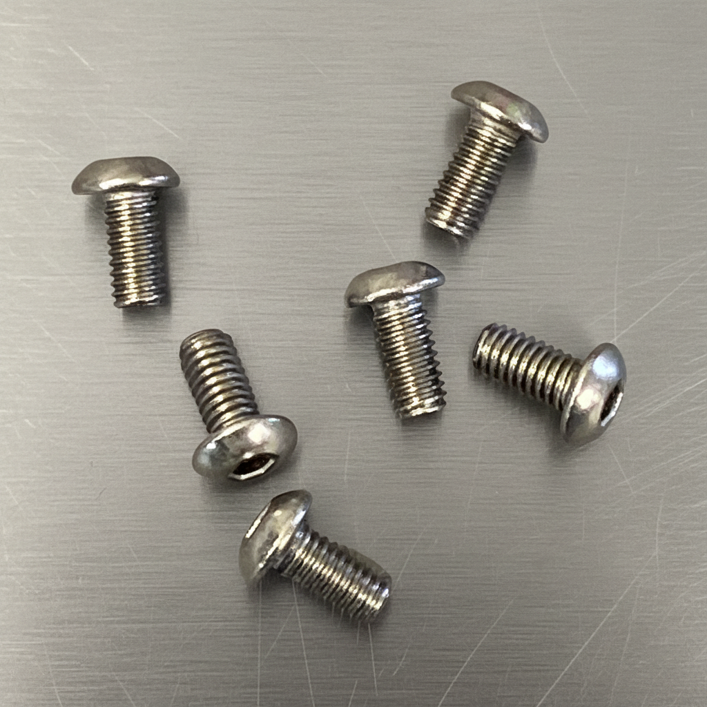 Titanium Roundhead Screws 4x8 (6)
