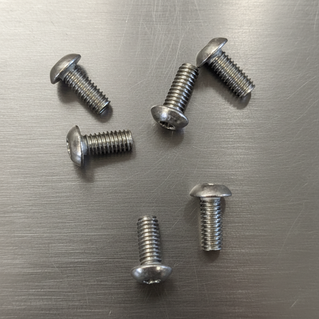 Titanium Roundhead Screws 2.5x6 (6)