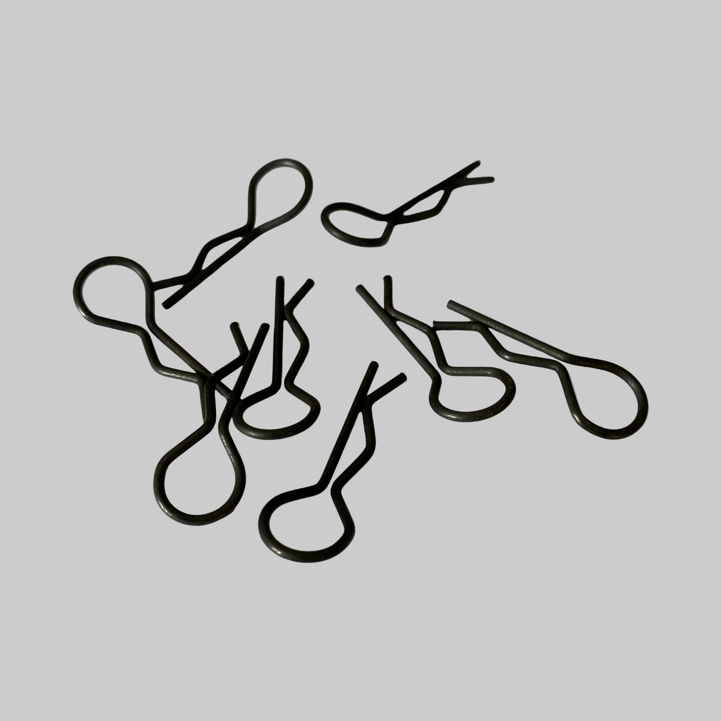 Body Clips Steel Black (1/8 - 1/10 (8)