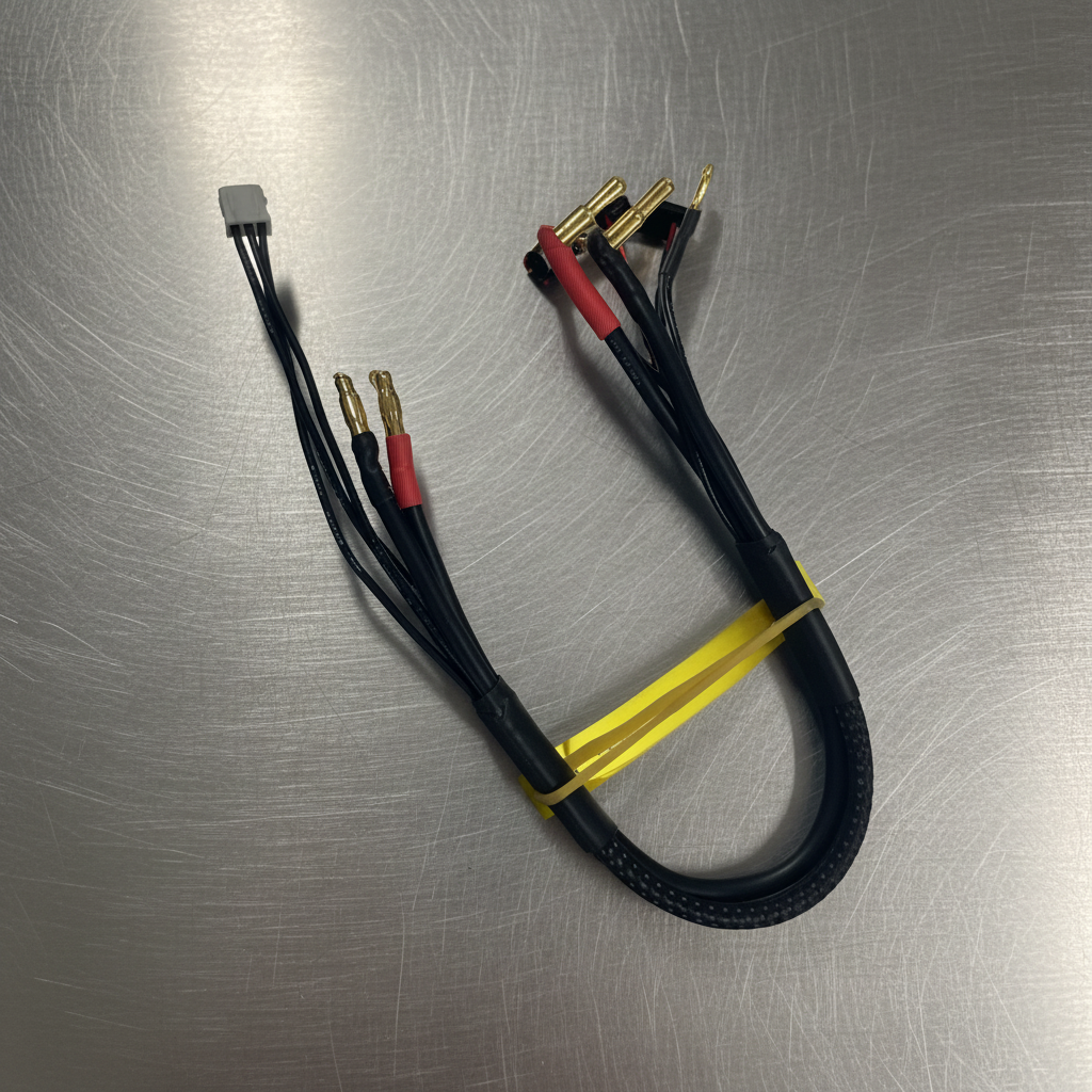 High Current Charge Cable w/4mm & 5mm Solid Bullet Connector 10awg for 2s 610mm