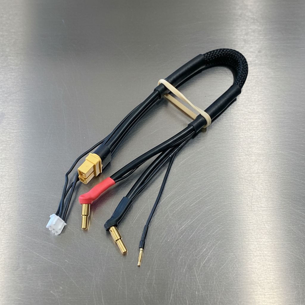 High Current Charge Cable w/4mm & 5mm Solid Bullet Connector 12awg for 2s 300mm