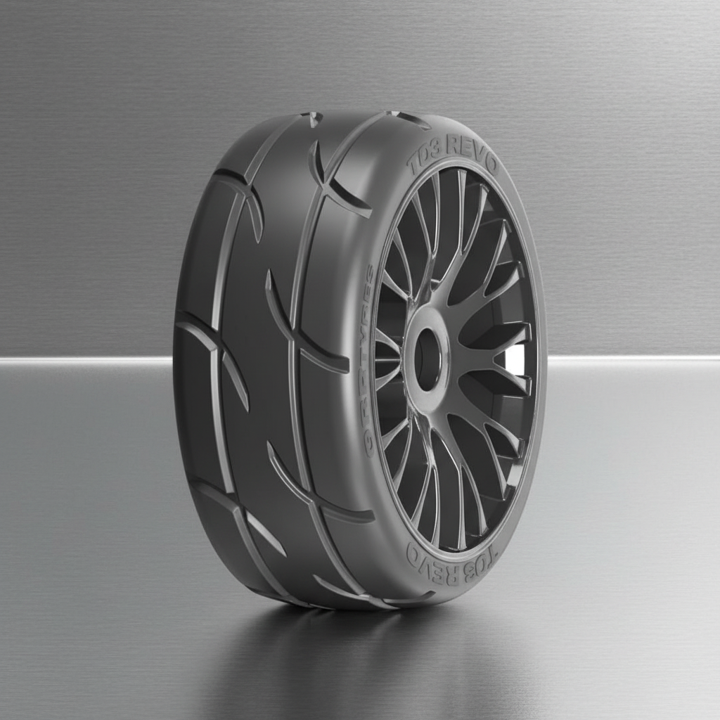 GRP 1/8 GT Rubber Tire Revo XM5 Black (2)