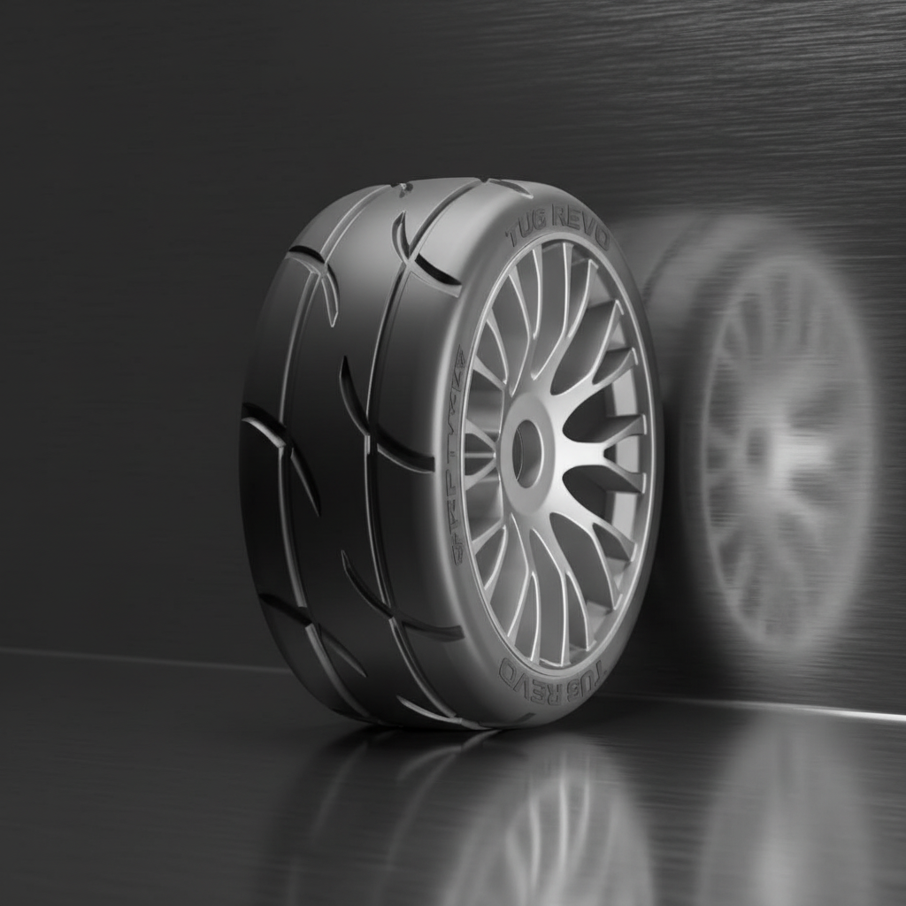 GRP 1/8 GT Rubber Tire Revo XM5 Silver (2)