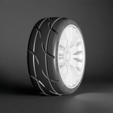 GRP 1/8 GT Rubber Tire Revo XM5 White (2)