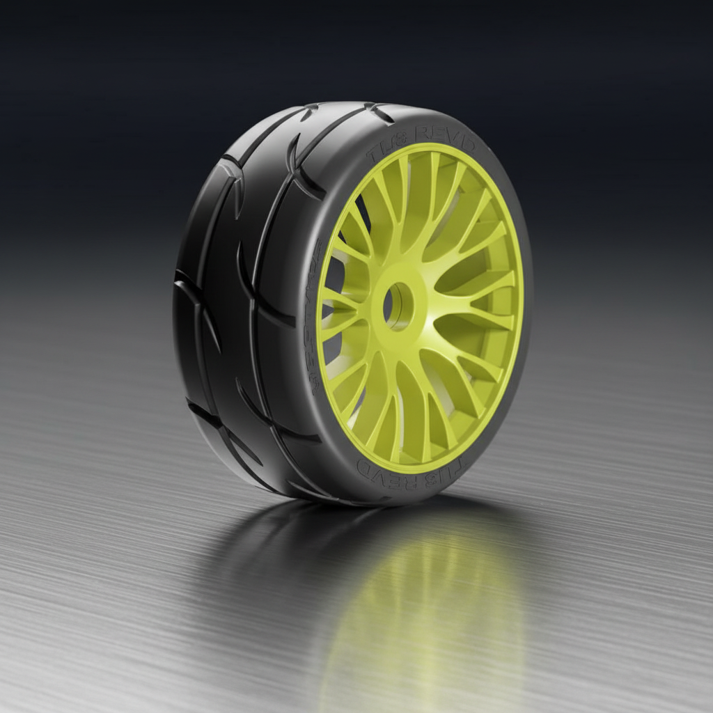 GRP 1/8 GT Rubber Tire Revo XM5 Yellow (2)