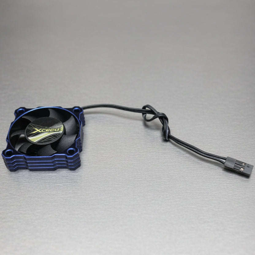 Xceed Aluminum Fan (Axial flow) for ESC and Motor 40 x 40 mm - Black Blue