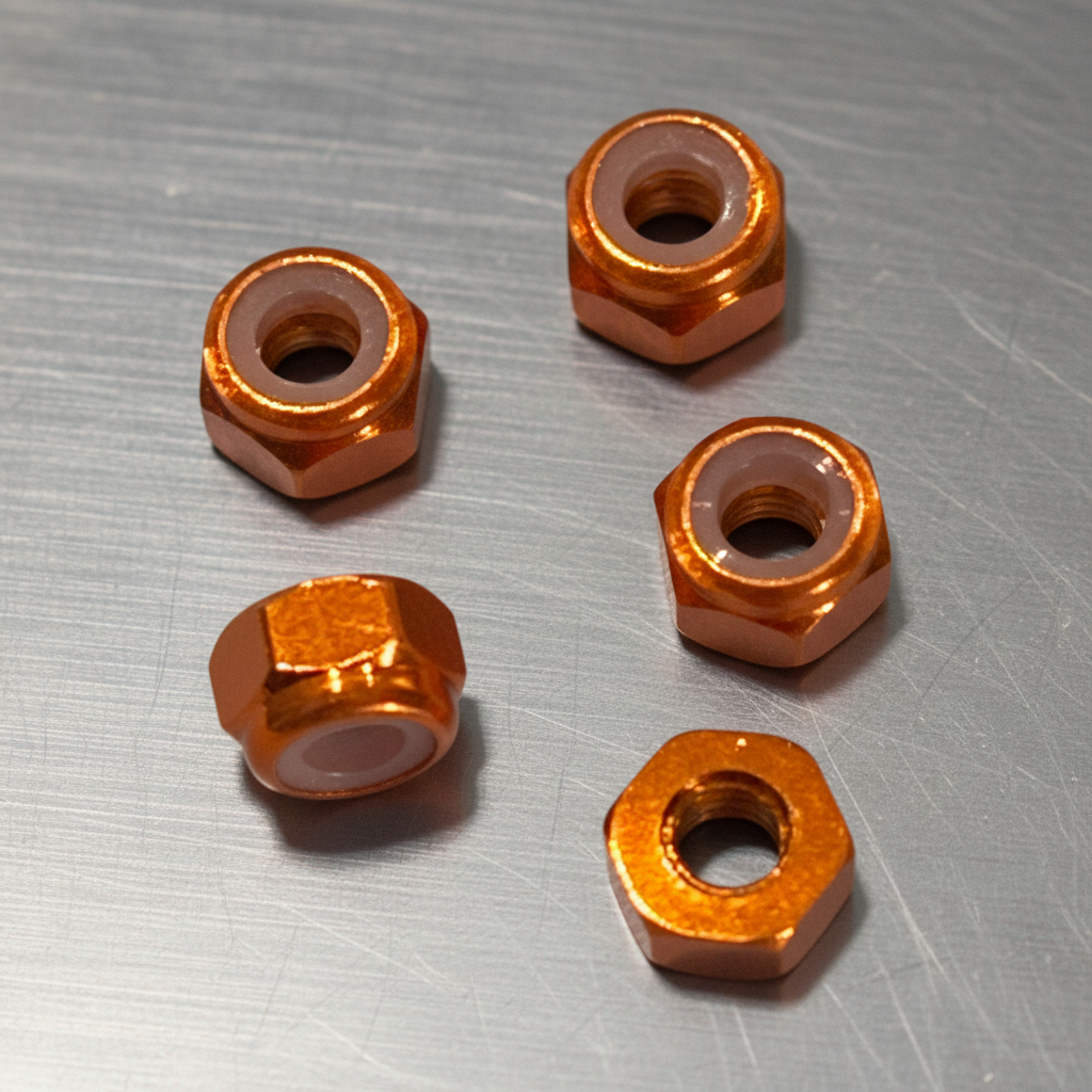M3 Nylock Nuts Orange (5)