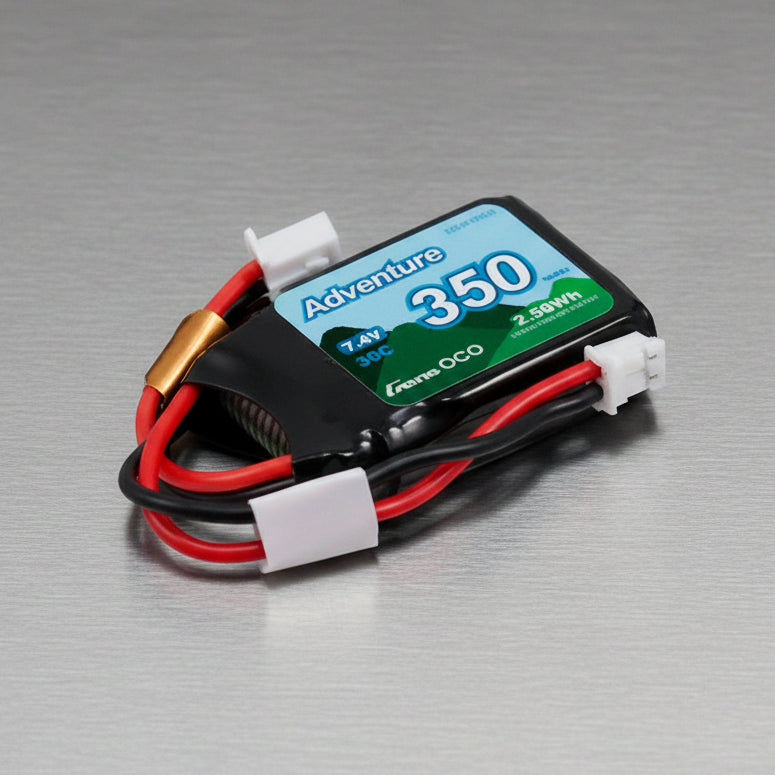 Gens Ace Adventure 350mAh 2S 7.4v 30C Lipo Battery For LOSI Micro B and Micro T, SCX24 35x26x10.5mm 17g PH2.0 Plug SPMX-1090