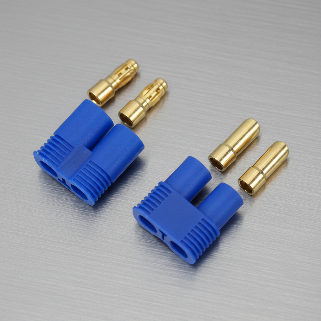 EC3 Device & Battery Connector Set, 2 x Brass Males & 2 x Females w/Cases.