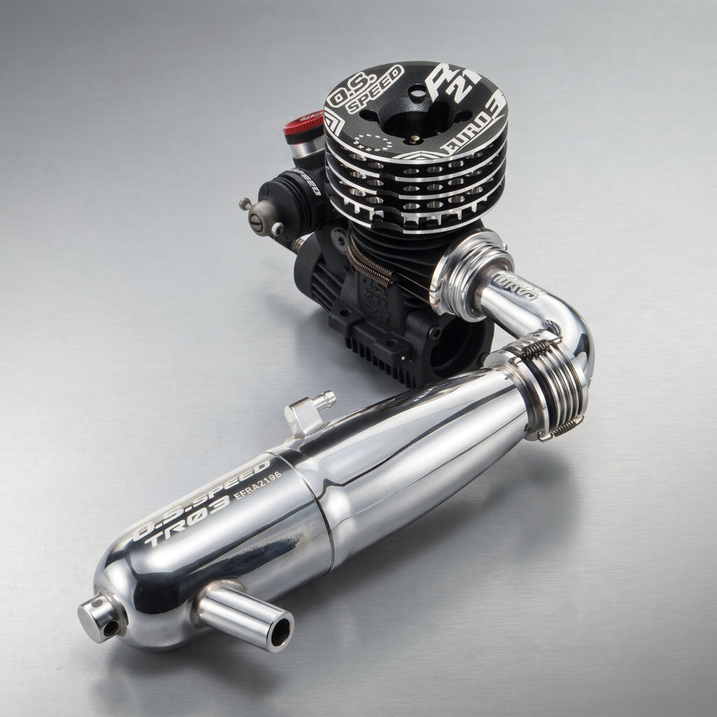 O.S.SPEED R21 EURO3 Engine and TR03 EFRA2196 MR05 Tuned Pipe COMBO SET (PLEASE ORDER X-FACTORY) (Copy)
