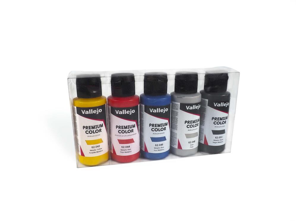 Vallejo – Premium Color – Metallic 5 Color Set