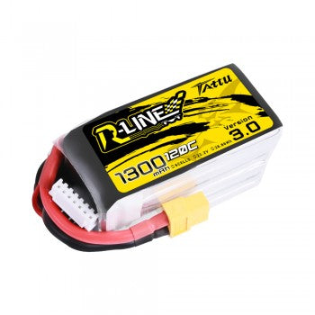 Tattu R-Line Version 3.0 1300mAh 22.2V 120C 6S1P Lipo Battery Pack with XT60 Plug 5 DAY DELIVERY
