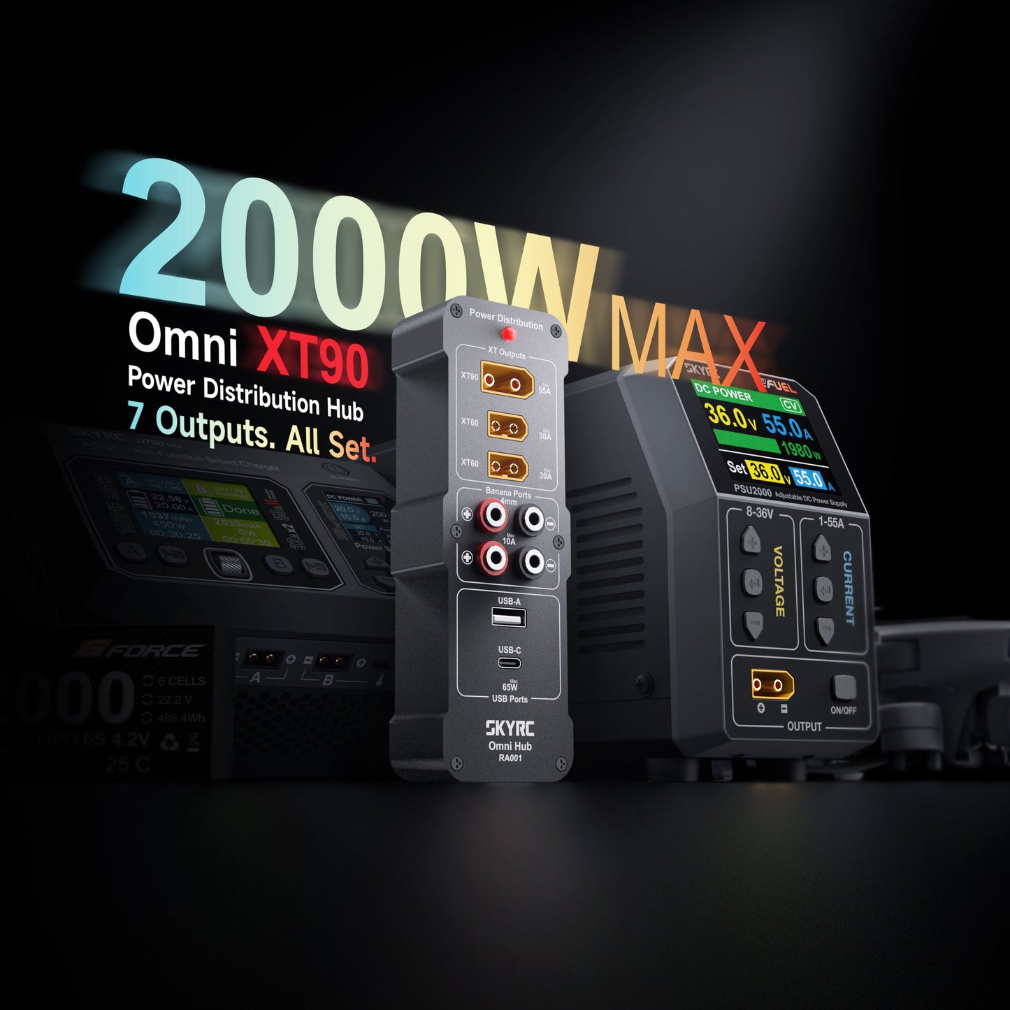 SKYRC Omni XT90 Power Distributor Hub