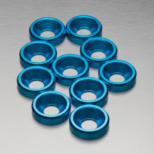 1up Racing Premium Aluminum Countersunk Washers - Bright Blue (IN TRANSIT PLEASE ORDER) (Copy) (Copy) (Copy) (Copy)