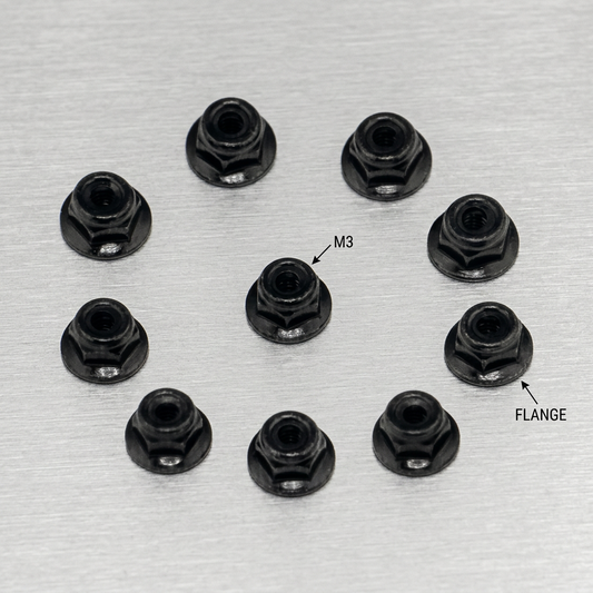 Nut nylock M3 flanged (10) (SER110441)
