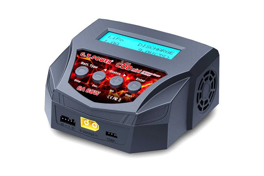 C6D Mini AC Charger, 6A 60W, 2-4S LiPo, LiFe, LiHV, Lilon, NiMH NiCd Pb 6V-12V 5 DAY DELIVERY