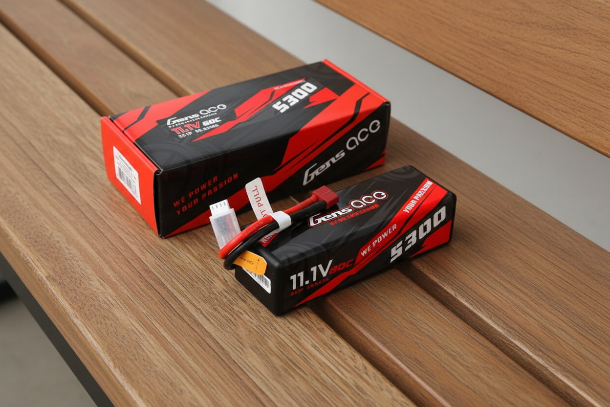 Gens Ace 5300mAh 3S 11.1v 60C Hardcase Lipo Battery 138x46x38mm 406g with EC5 5 DAY DELIVERY