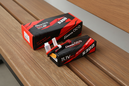 Gens Ace 5300mAh 3S 11.1v 60C Hardcase Lipo Battery 138x46x38mm 406g with EC5 5 DAY DELIVERY