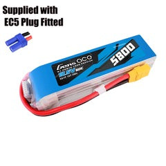 Gens ace 5800mAh 60C 18.5V 5S1P Lipo Battery Pack with EC5 Plug 669g Suitable for F3A IN TRANSIT