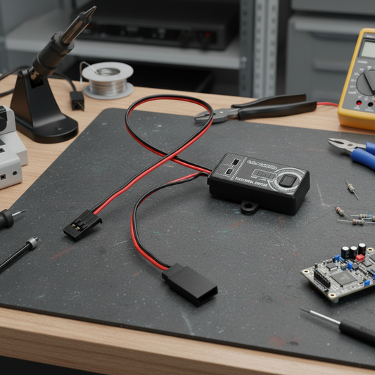 Electronic Switch w/LED, Peak current 14A, continous 8A, by GT Power