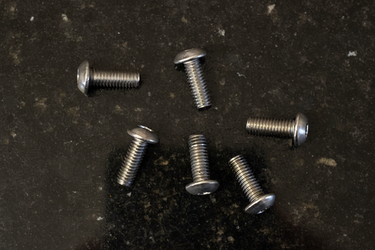 Titanium Roundhead Screws 3x8 (6)