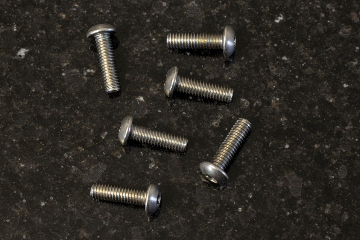 Titanium Roundhead Screws 3x10 (6)