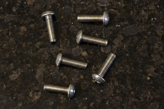Titanium Roundhead Screws 3x12 (6)