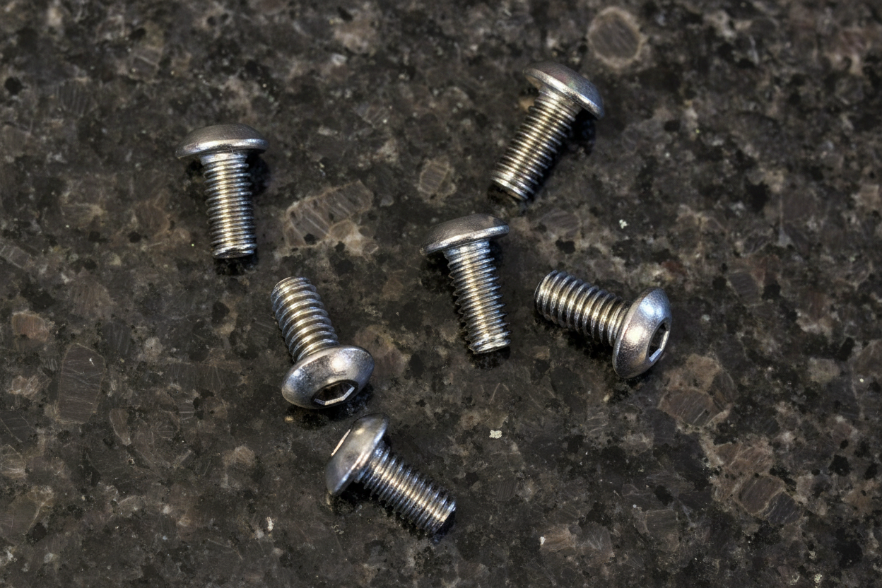 Titanium Roundhead Screws 4x8 (6)