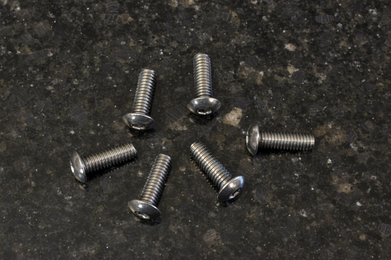 Titanium Roundhead Screws 4x12 (6)