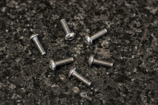 Titanium Roundhead Screws 2.5x8 (6)