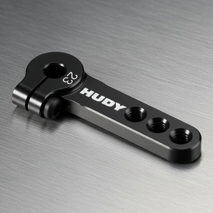 HUDY: ALU CLAMP SERVO HORN - KO PROPO, SANWA - 3-HOLE M3 - 23T