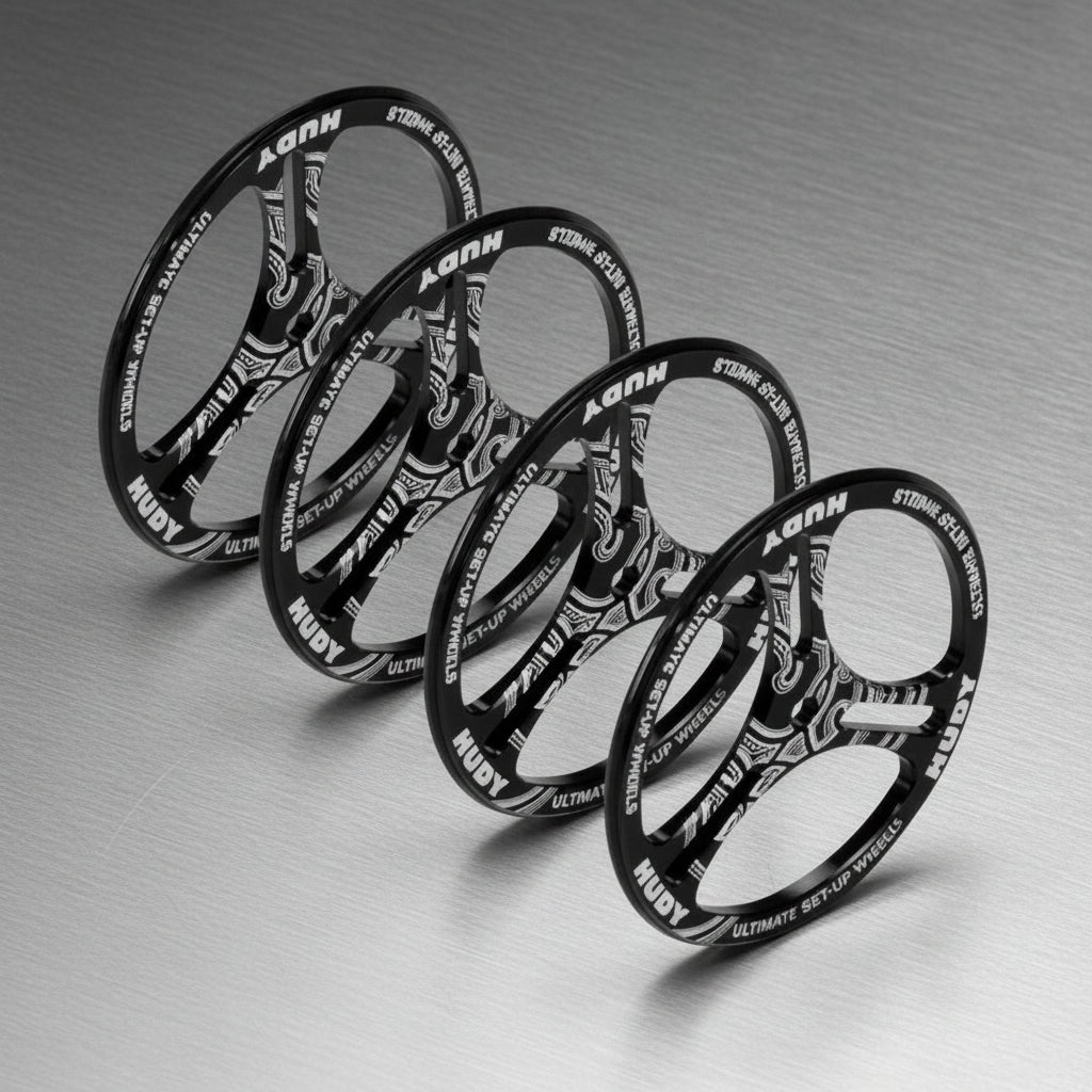 ALU SET-UP WHEEL FOR 1 / 10 RUBBER TIRES (4)
