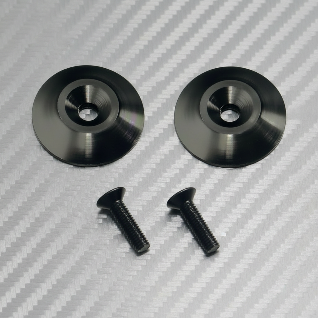 Aluminium Washers M3 Screws for rear Wing for 1/8 1/10 Buggy Black  (2)