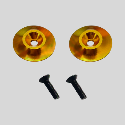 Aluminium Washers M3 Screws for rear Wing for 1/8 1/10 Buggy Gold (2)