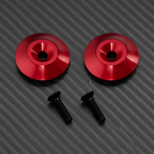 Aluminium Washers M3 Screws for rear Wing for 1/8 1/10 Buggy Red (2)