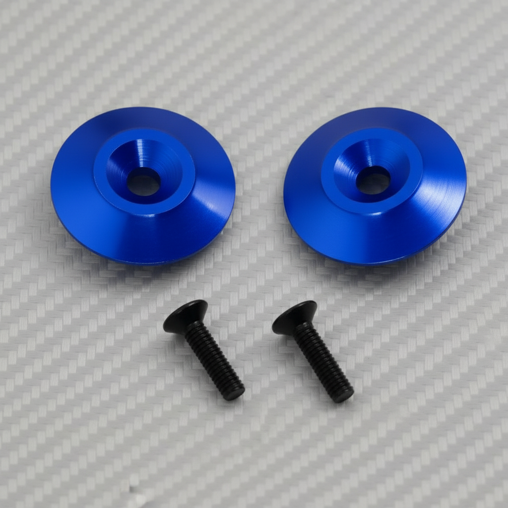 Aluminium Washers M3 Screws for rear Wing for 1/8 1/10 Buggy Blue (2)