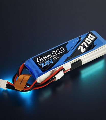 Gens ace 2700mAh 7.4V 2S Lipo Transmitter Battery Pack Suit for Sanwa MT4/M11X/M12, Futaba T6J / T8FG 12FG ON BACK ORDER: