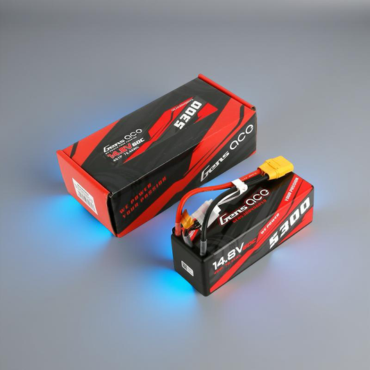 Gens Ace 5300mAh 4S 14.8v 60C Hard Case Lipo Battery 138x46x50mm 589g with EC5 Plug and XH Balance