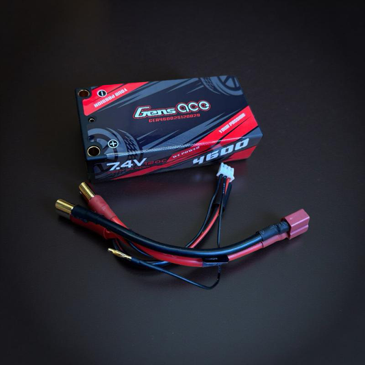 Gens Ace 4600mAh 2S HV 7.6v 120C Shorty with 5mm, Plug 190g