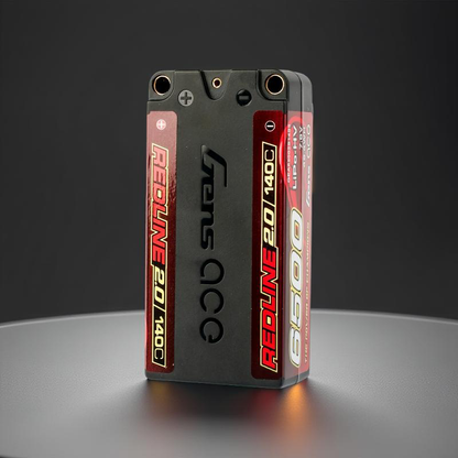 Gens Ace Redline 2.0 6500mAh 2S 140C 7.6V HV Shorty Lipo Battery with 5.0mm bullet 224g 96x47x25mm IFMAR ON BACK ORDER: