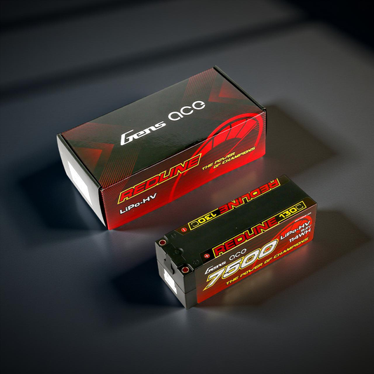 Gens Ace Redline 7500mAh 15.2v 4S HV 130C Hardcase Lipo Battery 615g 139x47x50mm