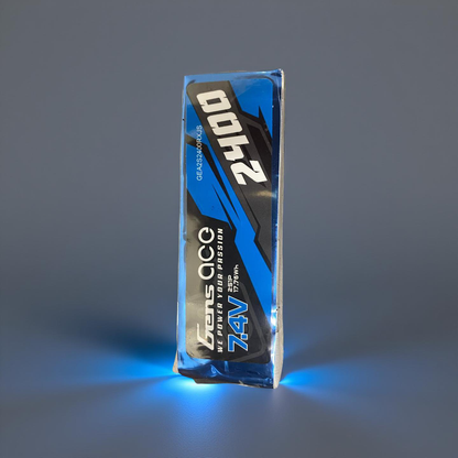 Gens Ace 2400mAh 2S 7.4v RX Lipo Battery 88x29x17mm 94g Universal Servo Plug 3P Futaba & XH BALANCE PLUG Suit 1/8th Buggy RX Box